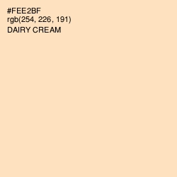 #FEE2BF - Dairy Cream Color Image