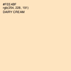 #FEE4BF - Dairy Cream Color Image
