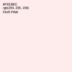 #FEEBEC - Fair Pink Color Image