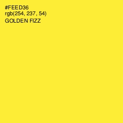 #FEED36 - Golden Fizz Color Image