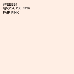 #FEEEE4 - Fair Pink Color Image