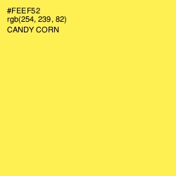 #FEEF52 - Candy Corn Color Image