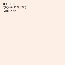 #FEEFE6 - Fair Pink Color Image