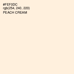 #FEF0DC - Peach Cream Color Image
