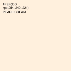 #FEF0DD - Peach Cream Color Image