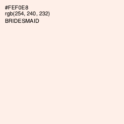 #FEF0E8 - Bridesmaid Color Image