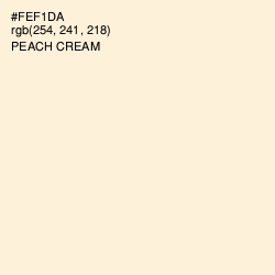 #FEF1DA - Peach Cream Color Image