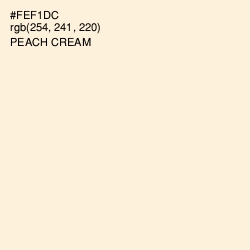 #FEF1DC - Peach Cream Color Image