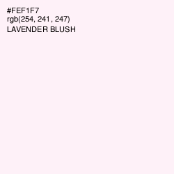 #FEF1F7 - Lavender blush Color Image