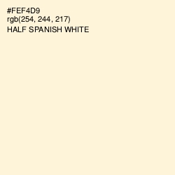 #FEF4D9 - Half Spanish White Color Image