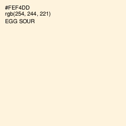 #FEF4DD - Egg Sour Color Image