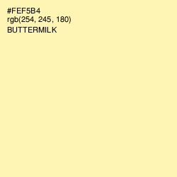 #FEF5B4 - Buttermilk Color Image