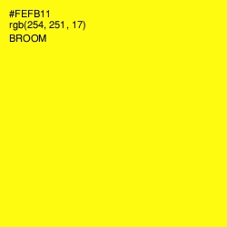 #FEFB11 - Broom Color Image