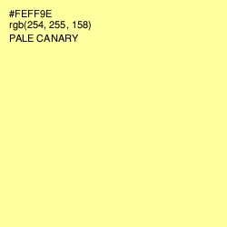 #FEFF9E - Pale Canary Color Image