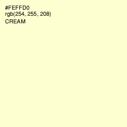 #FEFFD0 - Cream Color Image