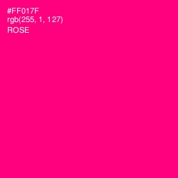 #FF017F - Rose Color Image