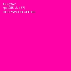 #FF02A7 - Hollywood Cerise Color Image