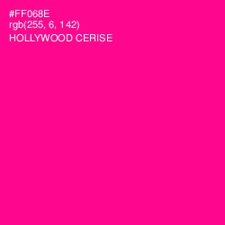 #FF068E - Hollywood Cerise Color Image