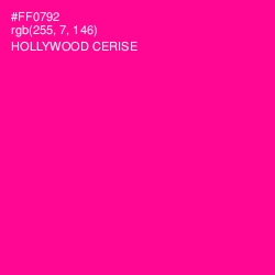 #FF0792 - Hollywood Cerise Color Image