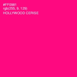#FF0981 - Hollywood Cerise Color Image