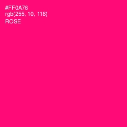 #FF0A76 - Rose Color Image