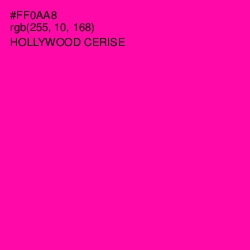 #FF0AA8 - Hollywood Cerise Color Image