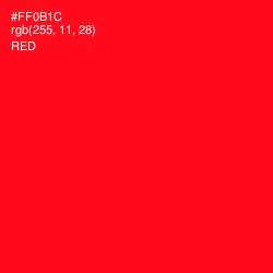 #FF0B1C - Red Color Image