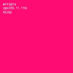 #FF0B74 - Rose Color Image