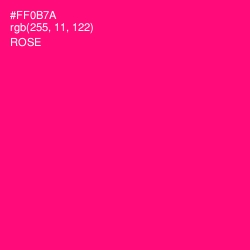 #FF0B7A - Rose Color Image