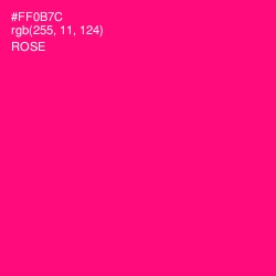 #FF0B7C - Rose Color Image