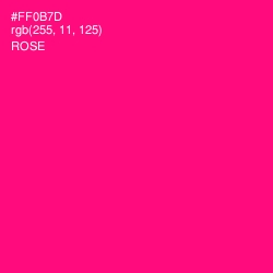 #FF0B7D - Rose Color Image