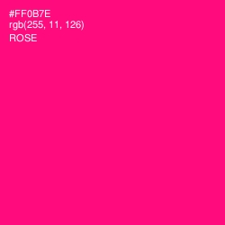 #FF0B7E - Rose Color Image