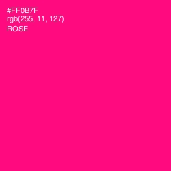 #FF0B7F - Rose Color Image