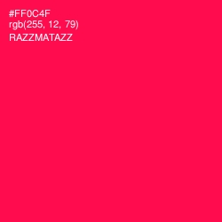 #FF0C4F - Razzmatazz Color Image