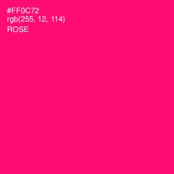 #FF0C72 - Rose Color Image
