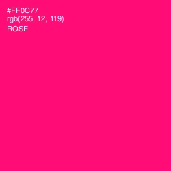 #FF0C77 - Rose Color Image