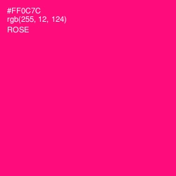 #FF0C7C - Rose Color Image