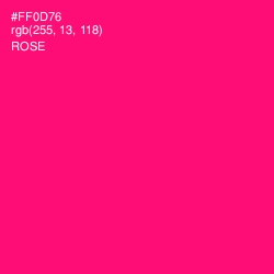 #FF0D76 - Rose Color Image