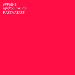 #FF0E46 - Razzmatazz Color Image