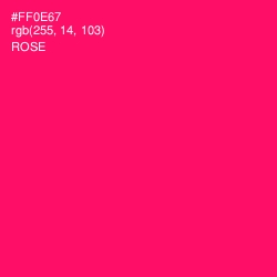 #FF0E67 - Rose Color Image