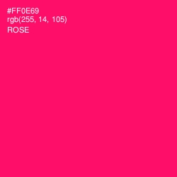 #FF0E69 - Rose Color Image