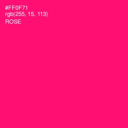 #FF0F71 - Rose Color Image