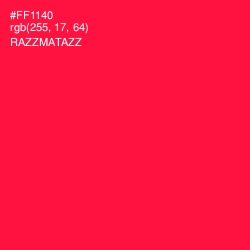 #FF1140 - Razzmatazz Color Image