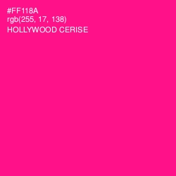 #FF118A - Hollywood Cerise Color Image