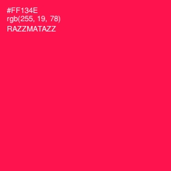 #FF134E - Razzmatazz Color Image