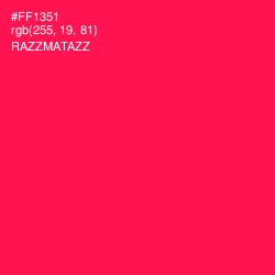 #FF1351 - Razzmatazz Color Image