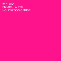 #FF138D - Hollywood Cerise Color Image