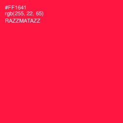 #FF1641 - Razzmatazz Color Image