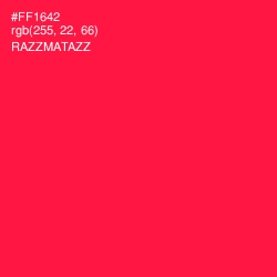 #FF1642 - Razzmatazz Color Image