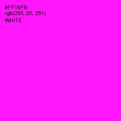 #FF16FB - Magenta / Fuchsia Color Image